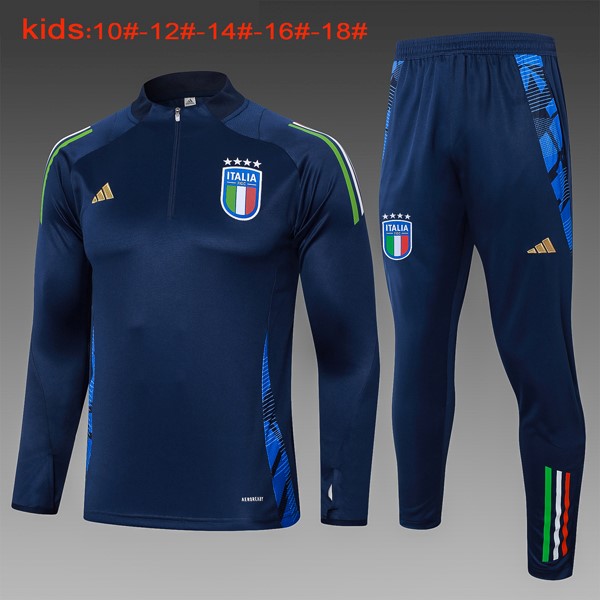 Niños Sudadera De Training Italia 2024-2025 Azul 3